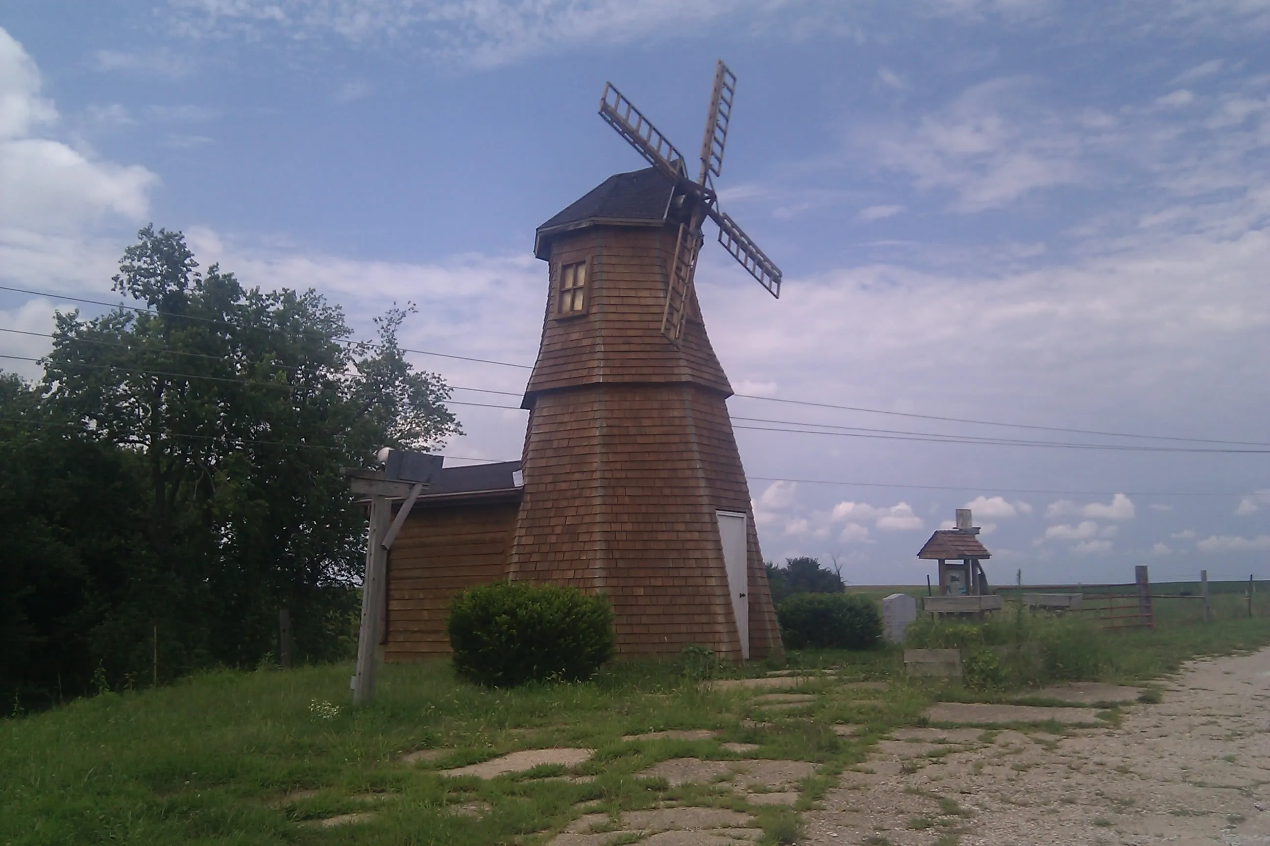 a fake windmill shed